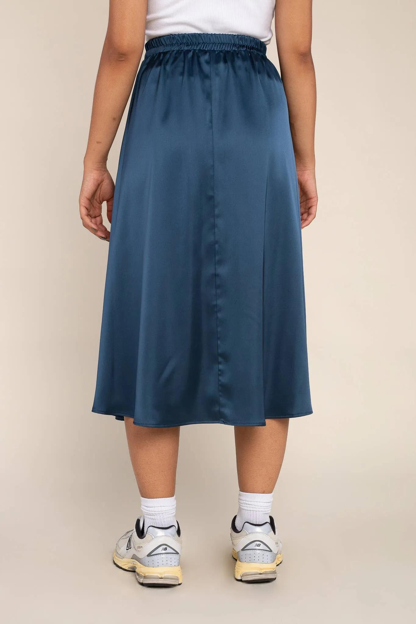 satin midi skirt