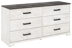 Shawburn Whitewash/Charcoal Gray Dresser