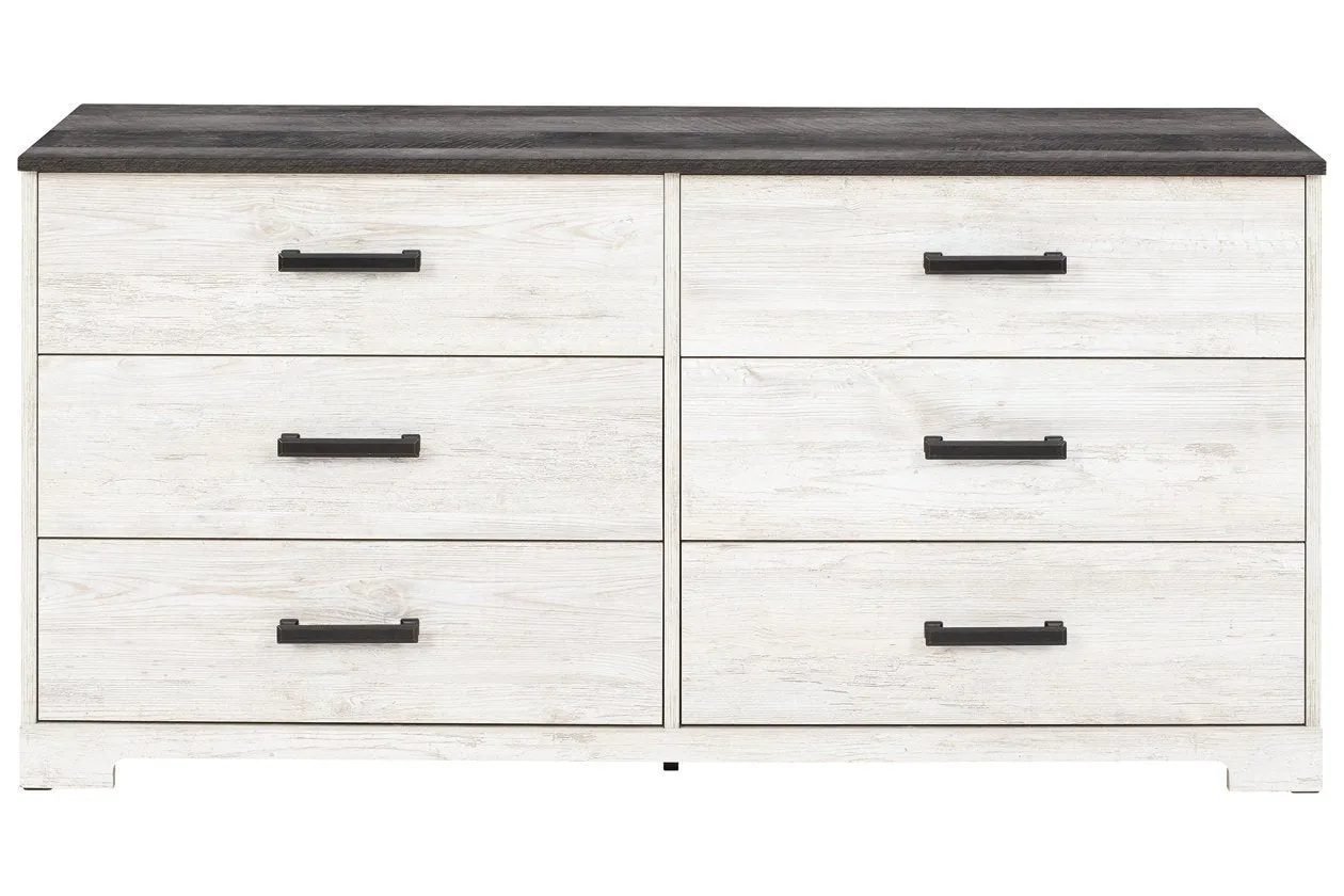 Shawburn Whitewash/Charcoal Gray Dresser