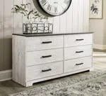 Shawburn Whitewash/Charcoal Gray Dresser