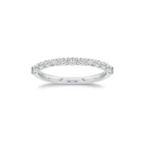 Simple Half-way Diamond Wedding Band