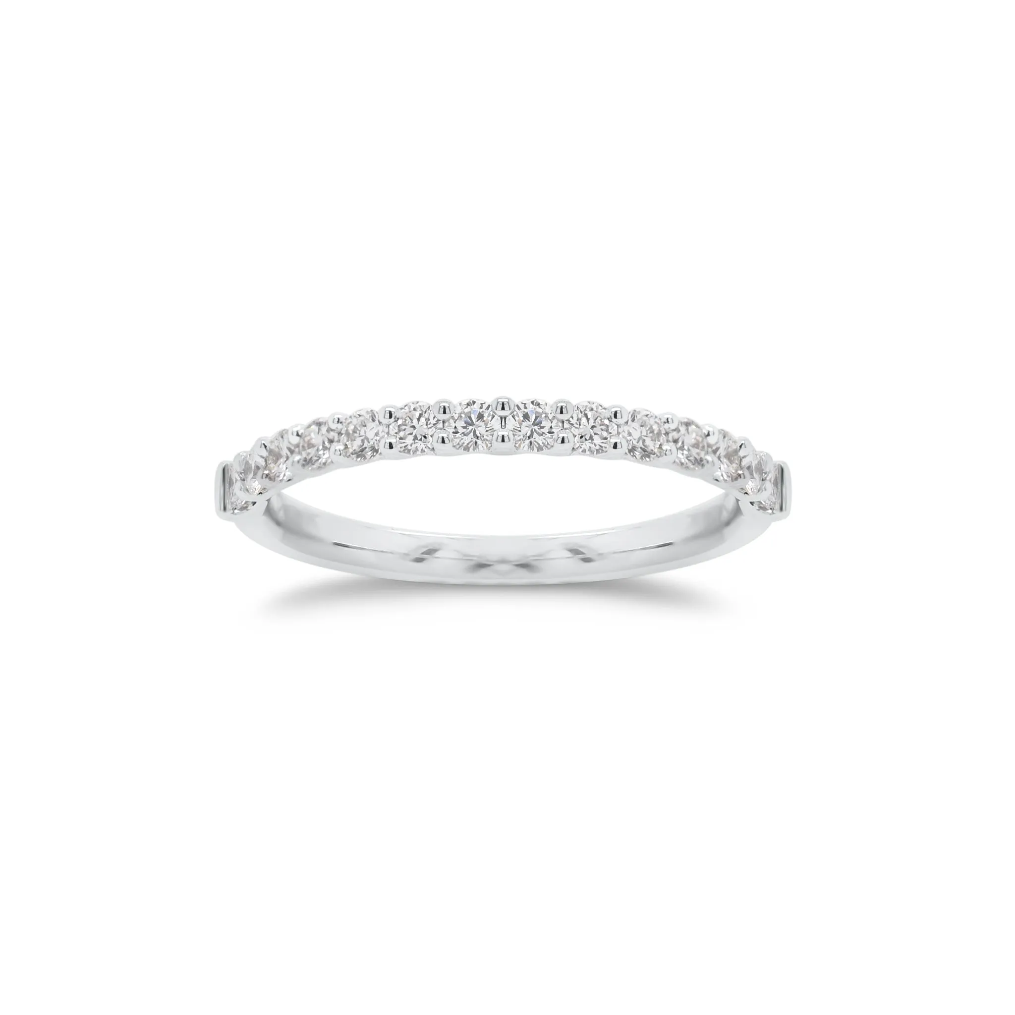 Simple Half-way Diamond Wedding Band