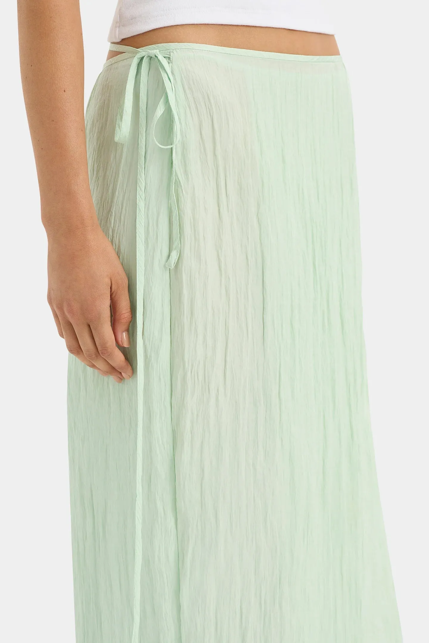 Sir the Label Ligera Wrap Midi Skirt Tie Midi Skirt - Mint