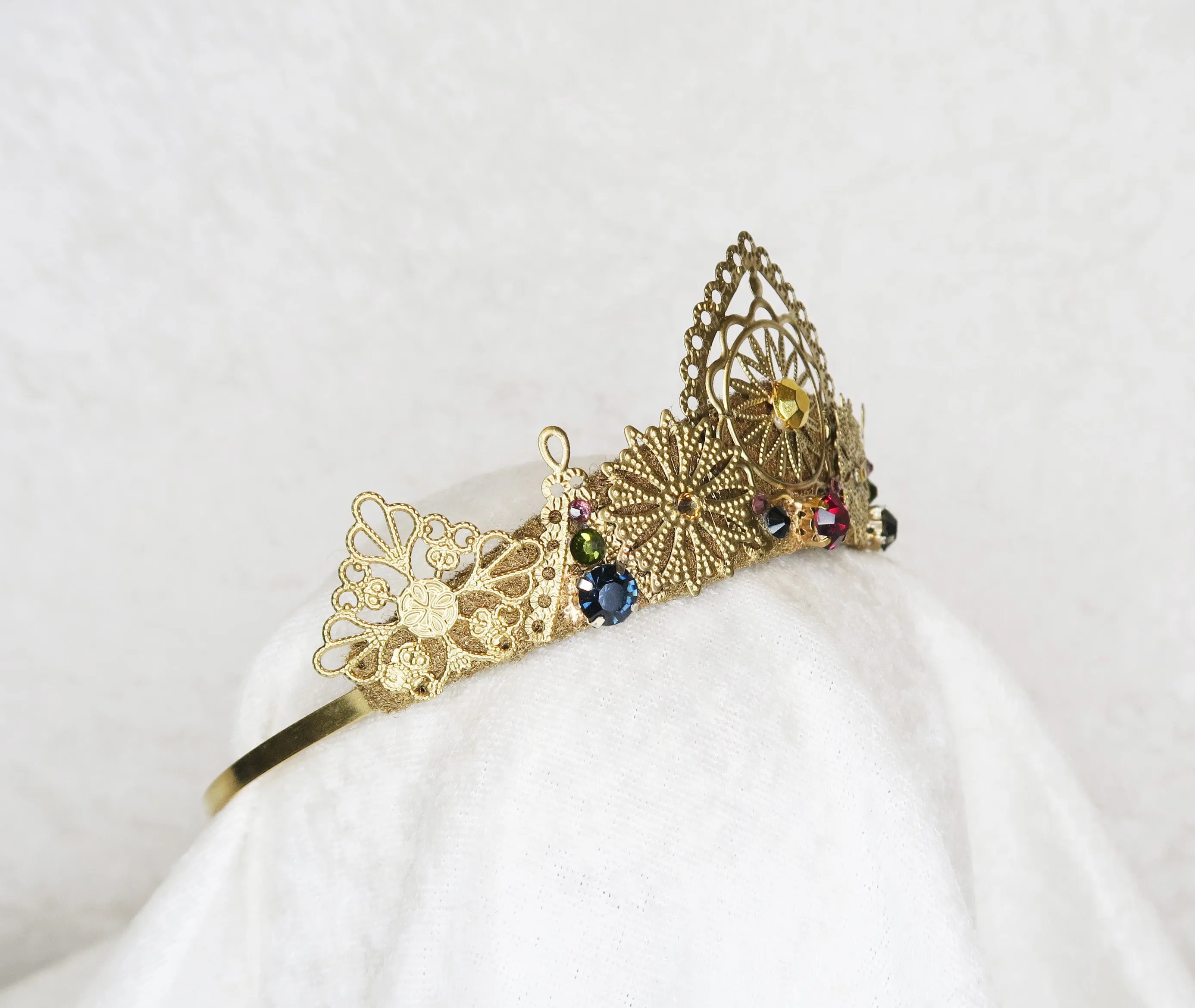 Small Gold Rhinestone Crown