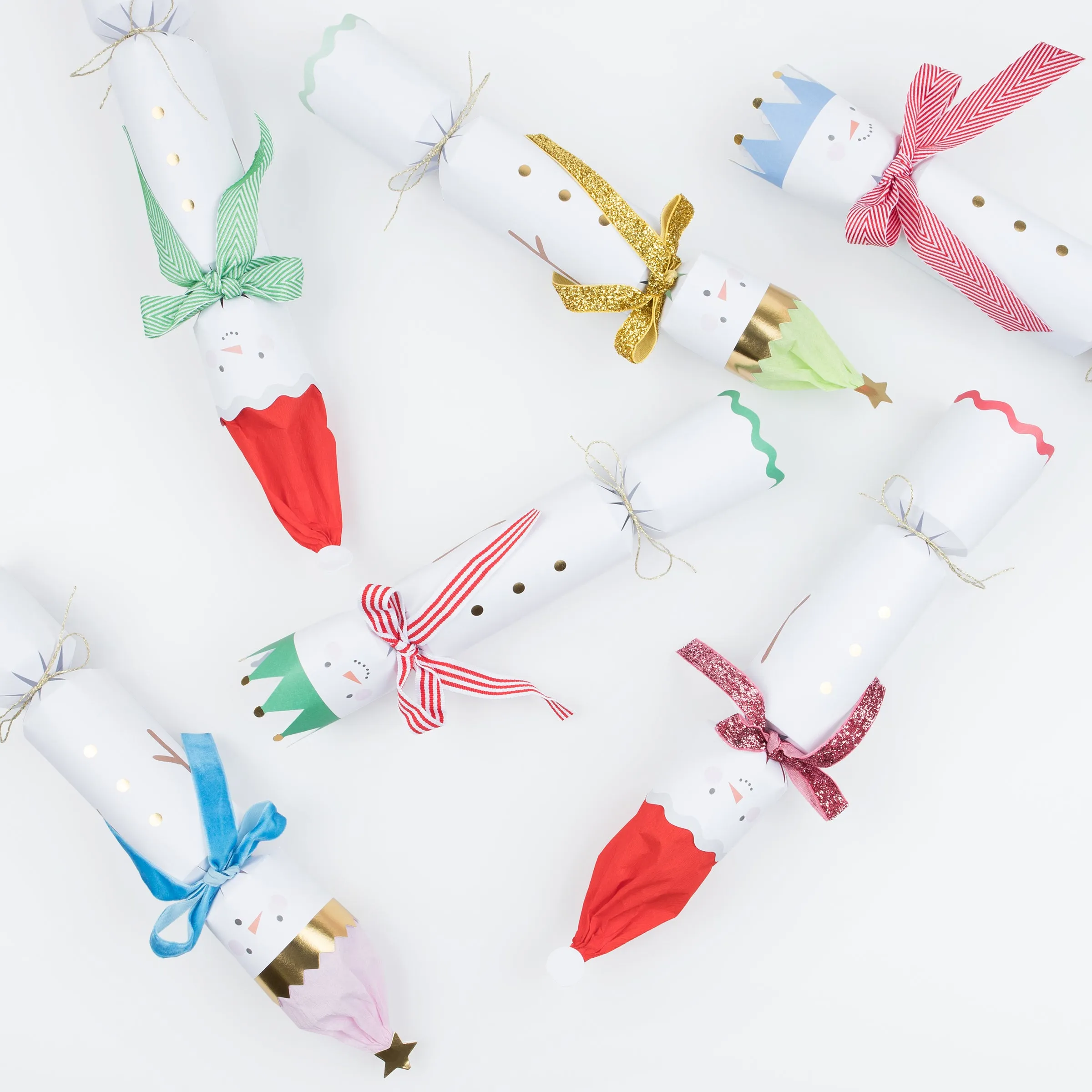 Snowmen No-Snap Crackers (x 6)