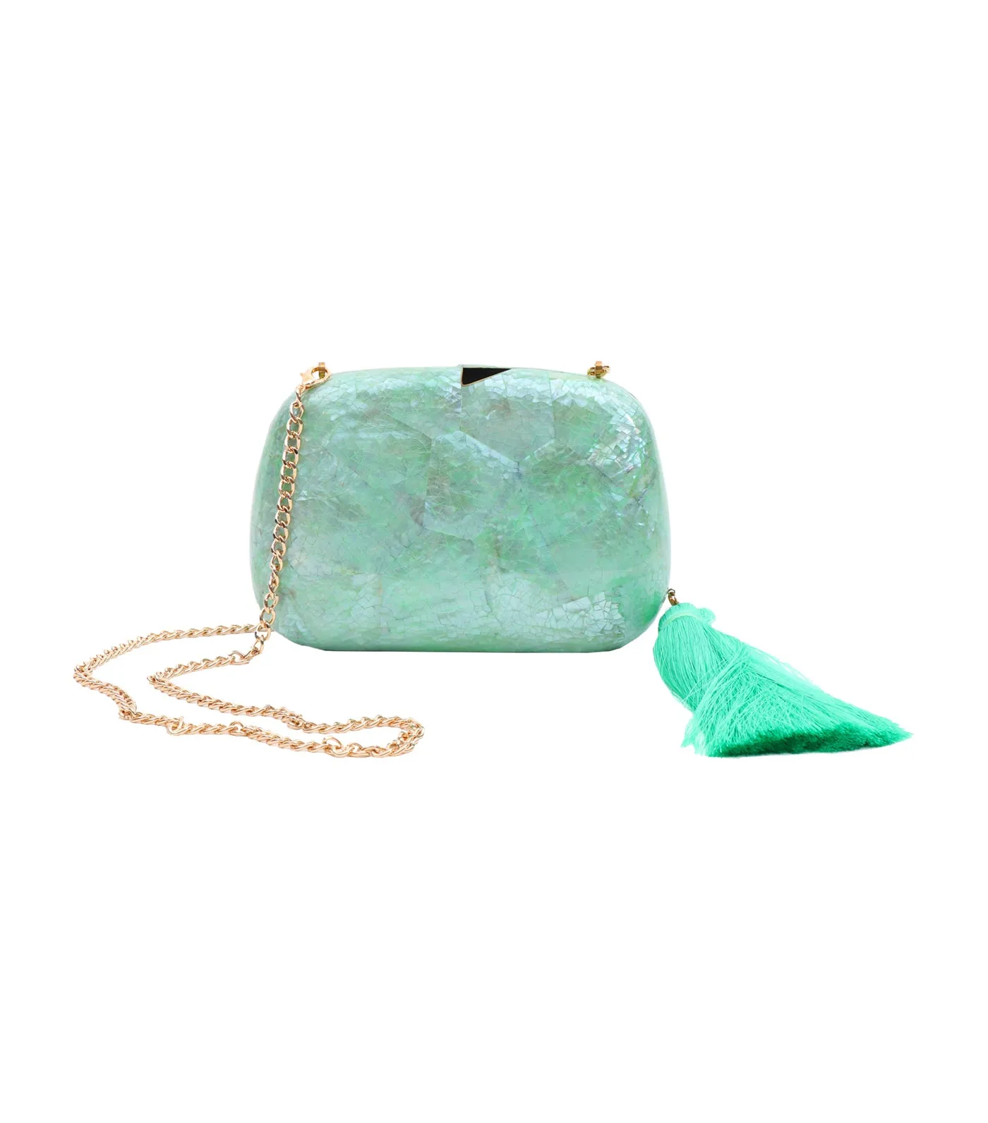 Stella Rhombus Minaudiere Mint Green