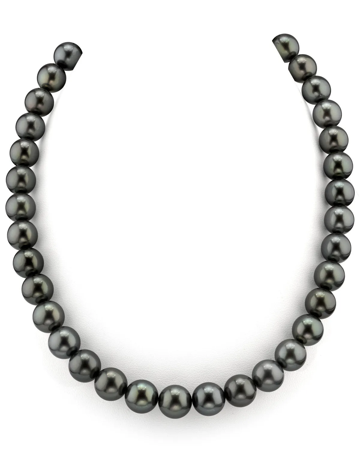 Tahitian True Round Pearl Necklace, 10.0-11.0mm - AAAA Quality