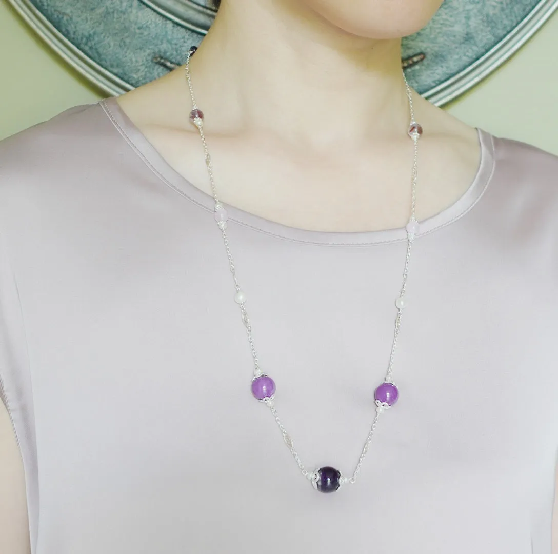 The Nine Purple Gemstone Necklace