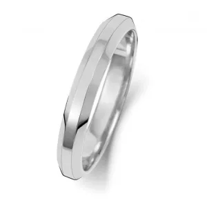 Wedding Band 18ct Wedding Bevelled Edge Ring WQ143WH