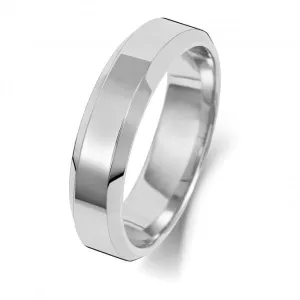 Wedding Band 18ct Wedding Bevelled Edge Ring WQ145WL