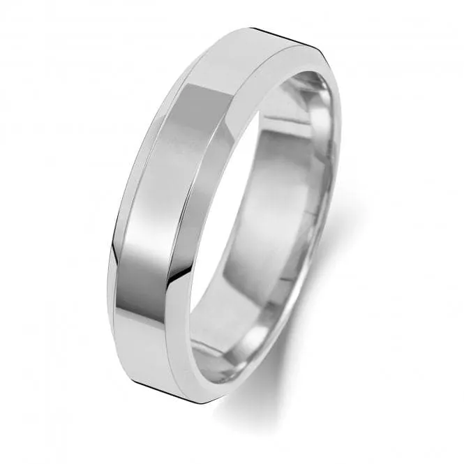 Wedding Band 18ct Wedding Bevelled Edge Ring WQ145WL