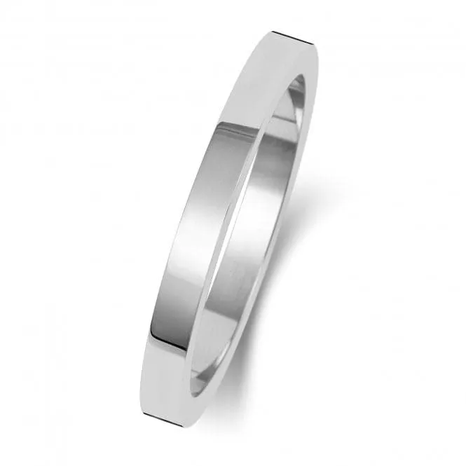 Wedding Band 9K Flat Flat 2mm - 1.4 Wedding  Ring W171WM