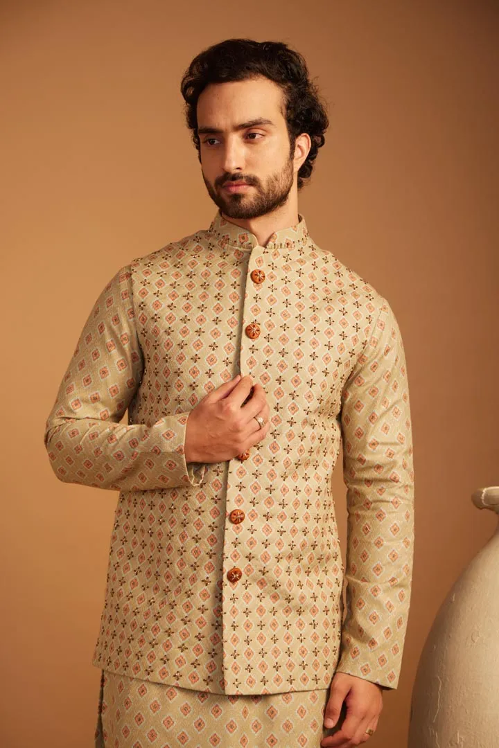 Zaitooni Bandi Kurta Set