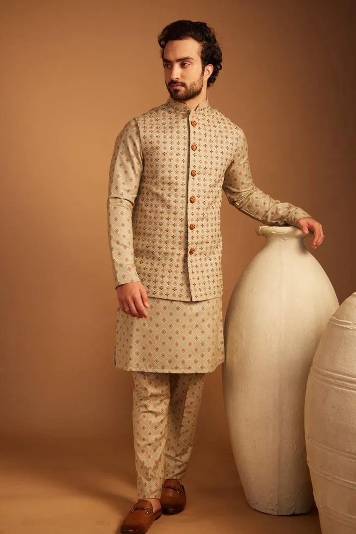 Zaitooni Bandi Kurta Set